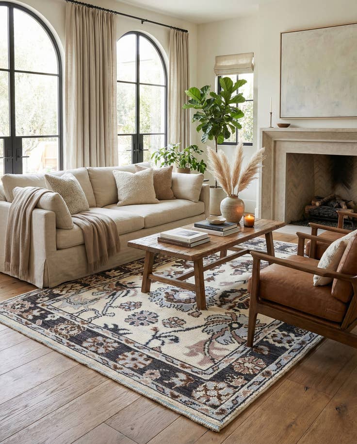 Detail image of 5' 10 x 9' 3 Hand Knotted Moroccan Wool Rug
