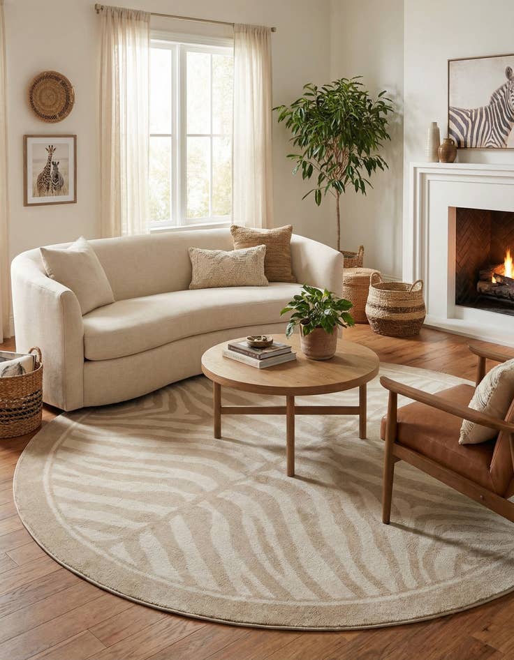 Detail image of 10' x 10' Safari Round Rug