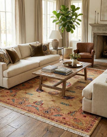 5' 2 x 7' 4 Hand Knotted Ziegler Wool Rug