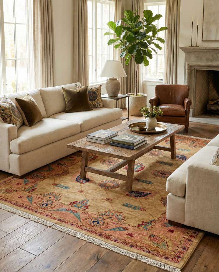 5' 2 x 7' 4 Hand Knotted Ziegler Wool Rug