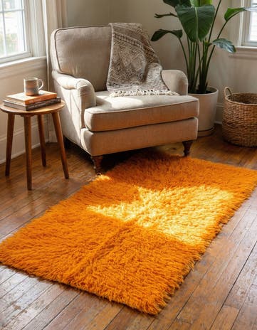 2' 2 x 4' 6 Hand Knotted Moroccan Wool Runner Rug