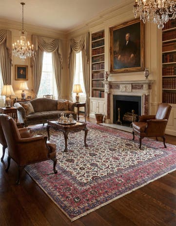 9' 6 x 12' 10 Hand Knotted Kerman Persian Wool Rug