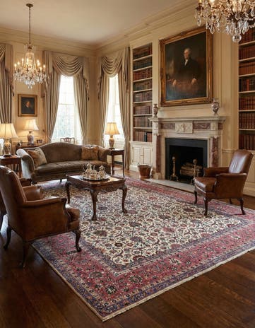 9' 6 x 12' 10 Hand Knotted Kerman Persian Wool Rug