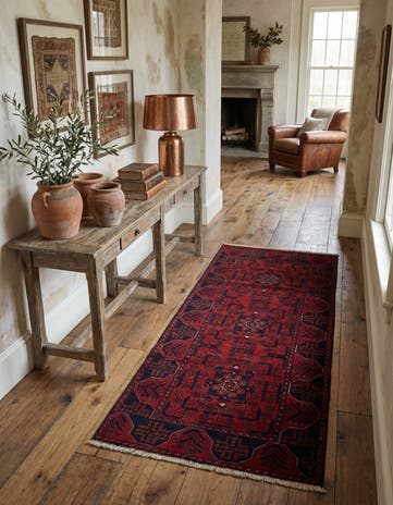 2' 9 x 6' 4 Hand Knotted Khal Mohammadi Wool Runner Rug