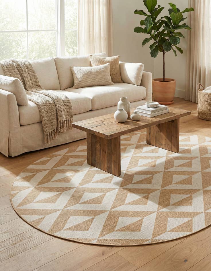 Detail image of 7' 10 x 10' Easy-Clean Jill Zarin Napa Indoor / Outdoor Oval Rug