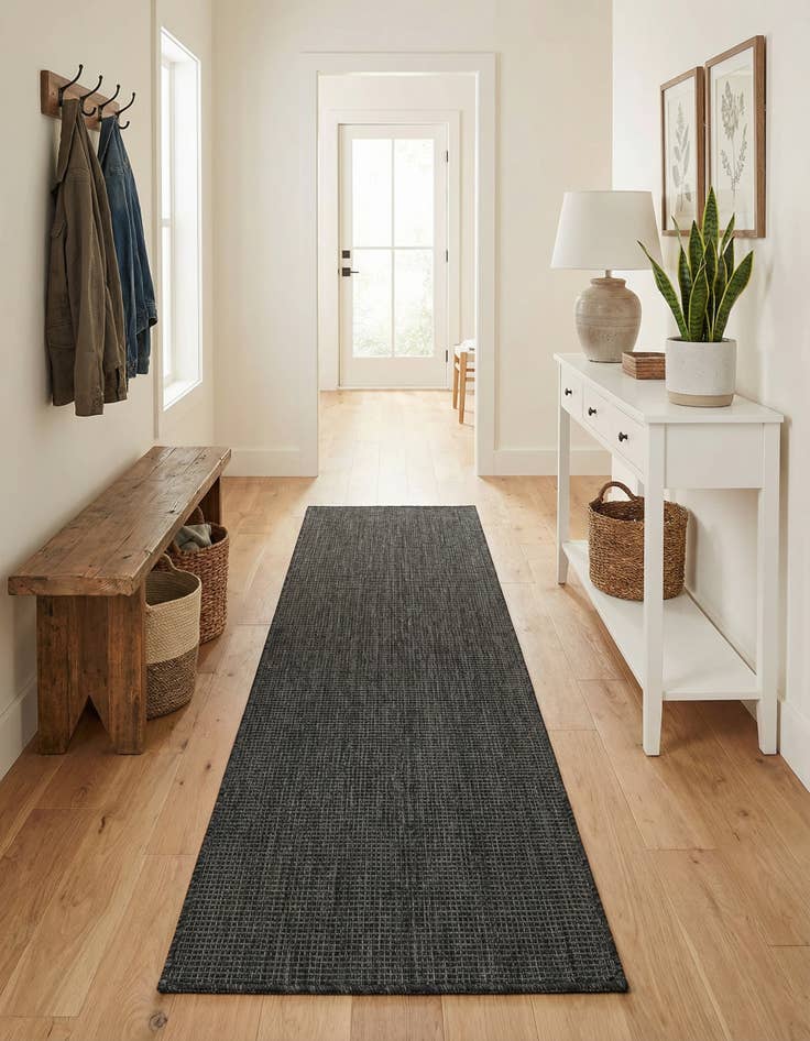 Detail image of 2' x 8'  Washable Solid Indoor / Outdoor Runner Rug