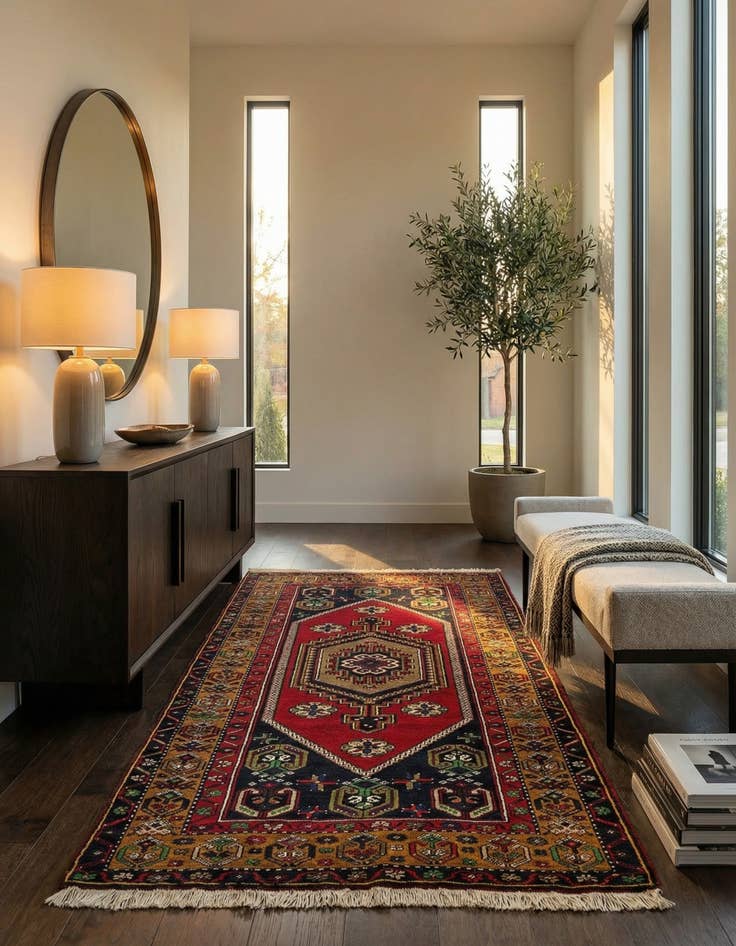 Detail image of 3' 6 x 6' 6  Hand Knotted Anatolian Oriental Wool Rug