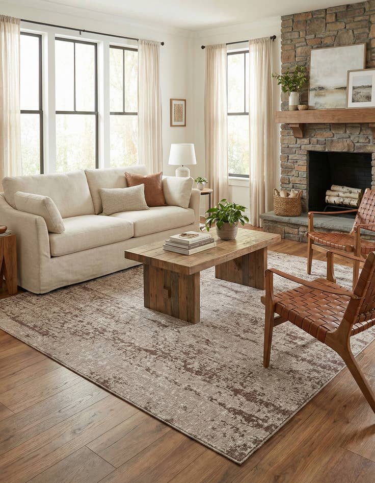 Detail image of  10' x 10'  Washable Modern Indoor / Outdoor Square Rug