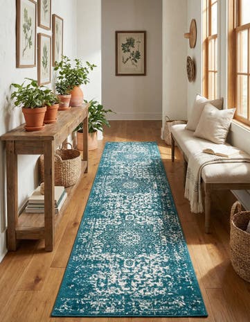 Turquoise Arlington Runner Rug