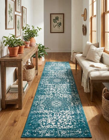 Turquoise Arlington Runner Rug