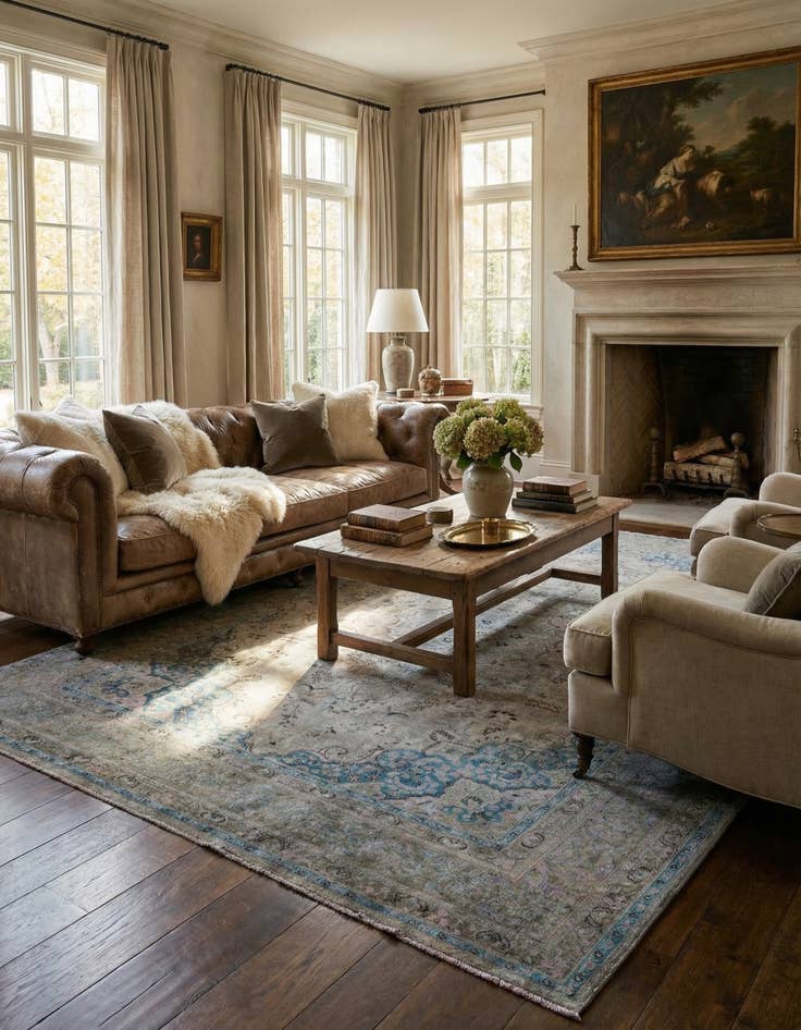 Detail image of  9' 6 x 12' 8  Hand Knotted Ultra Vintage Persian Wool Rug