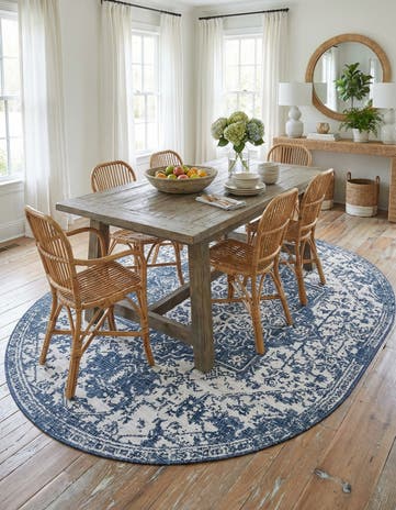 7' 10 x 10' Easy-Clean Jill Zarin Dubai Indoor / Outdoor Oval Rug