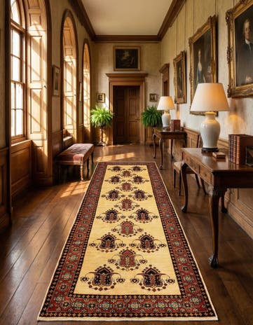 3' x 9' 7 Luribaft Wool Runner Rug