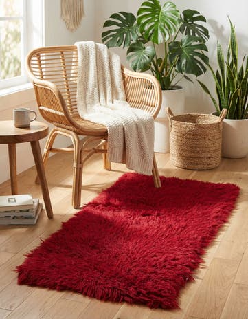 2' x 4' 2 Hand Knotted Moroccan Wool Runner Rug
