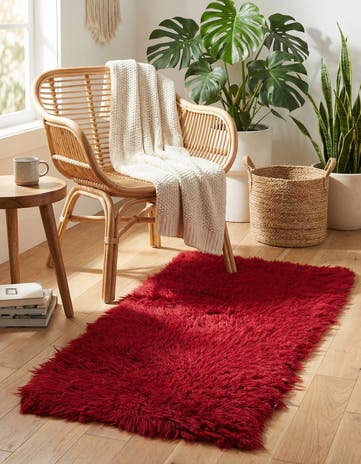 2' x 4' 2 Hand Knotted Moroccan Wool Runner Rug