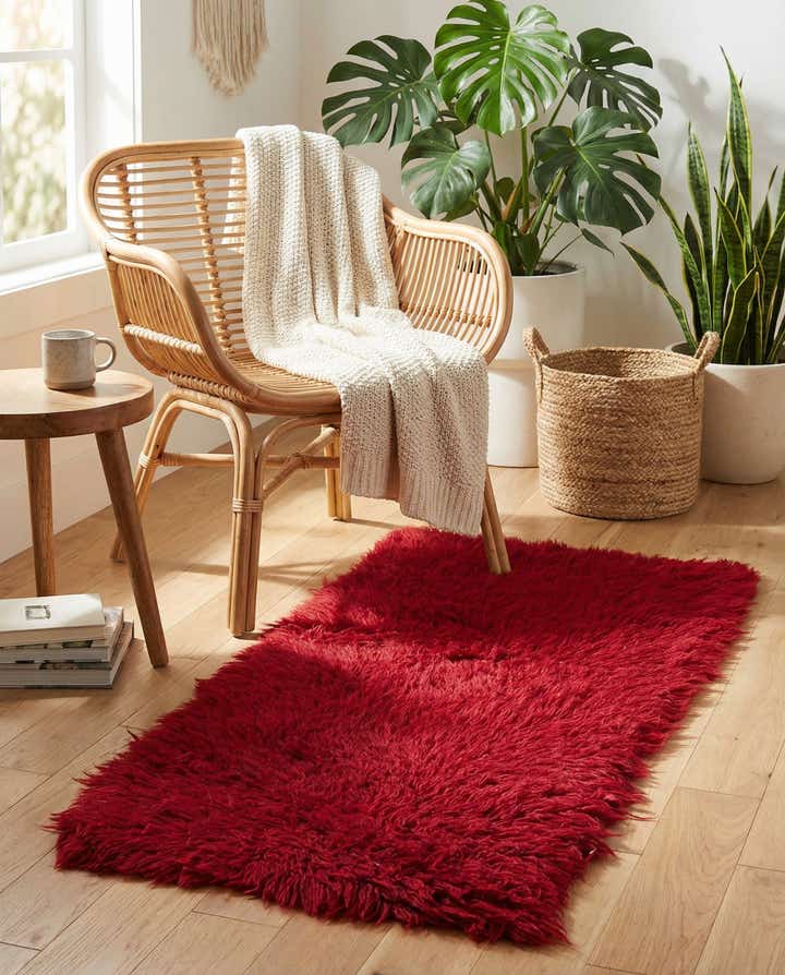 2' x 4' 2 Hand Knotted Moroccan Wool Runner Rug