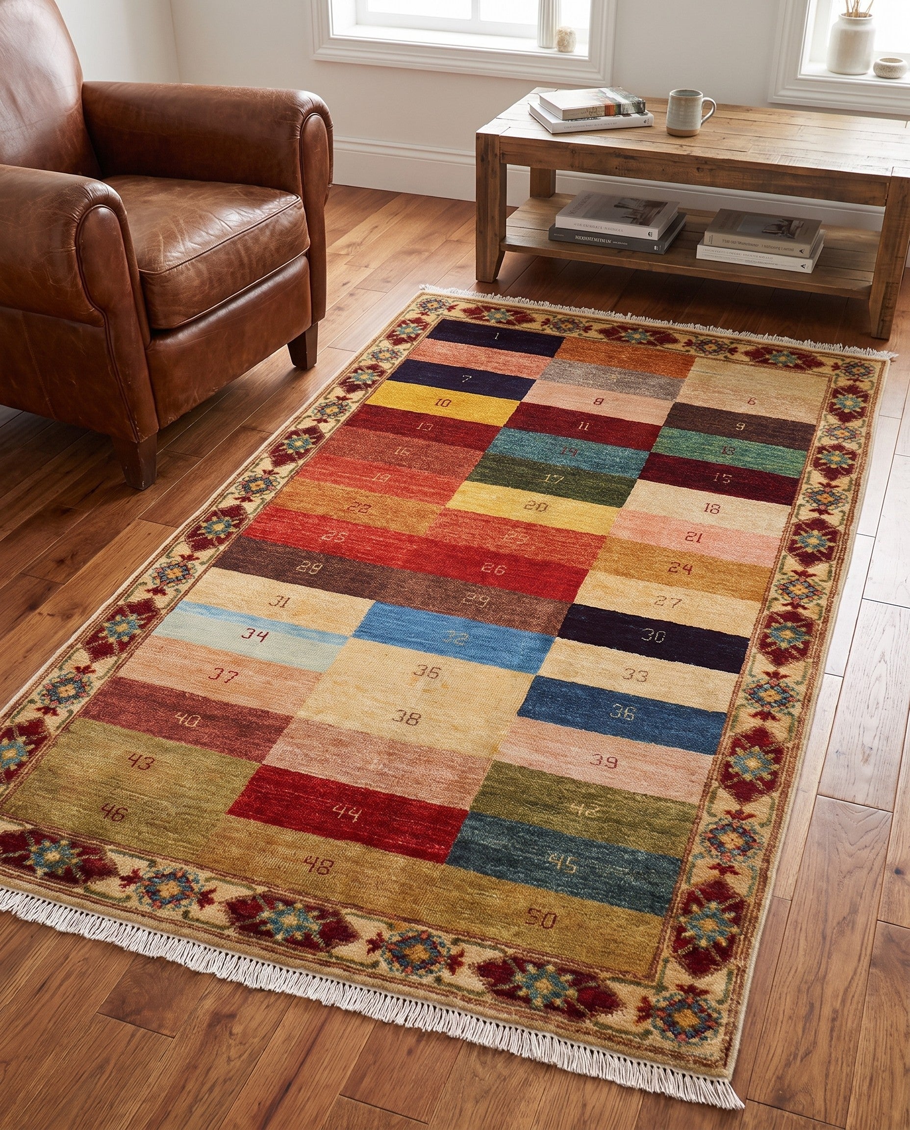 3' 7 x 5' 11 Hand Knotted Ziegler Modern Rug