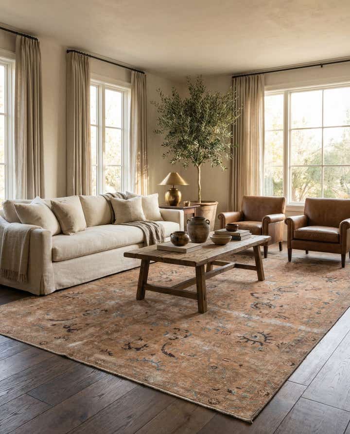 7' 5 x 10' 4 Hand Knotted Ultra Vintage Persian Wool Rug