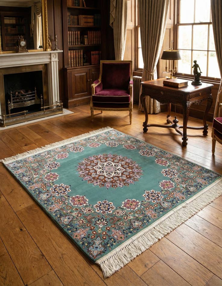 Detail image of  3' 6 x 3' 7 Isfahan Square Rug