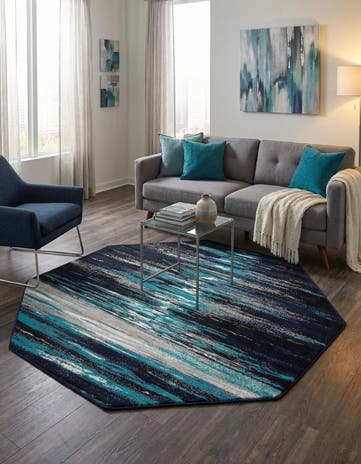 Navy Blue Sydney Octagon Rug