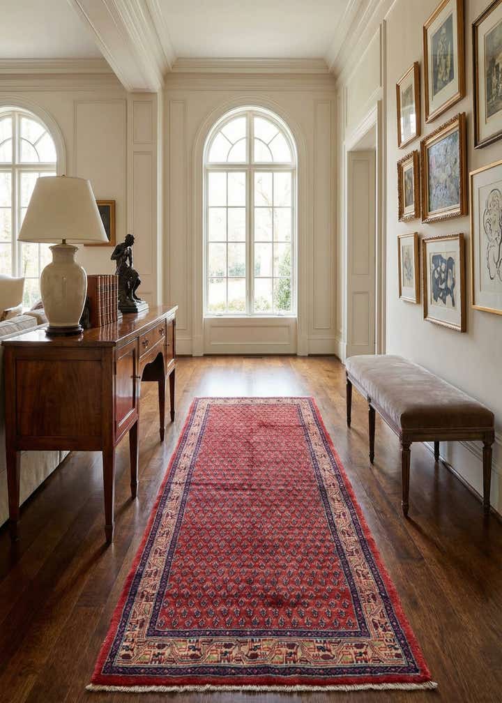 3' 10 x 10' 8 Hand Knotted Botemir Persian Wool Runner Rug