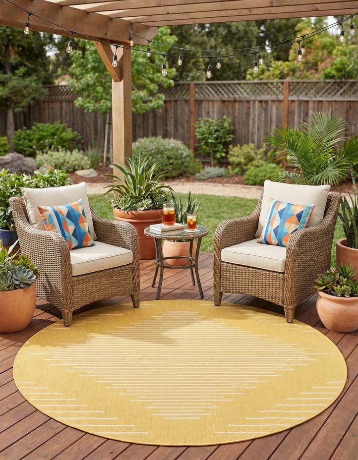 6' x 6' Easy-Clean Modern Indoor / Outdoor...