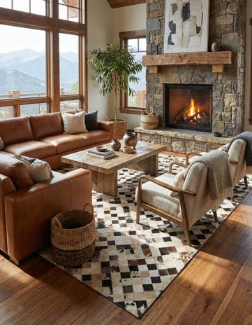 8' x 10' Cowhide - Patchwork Rug
