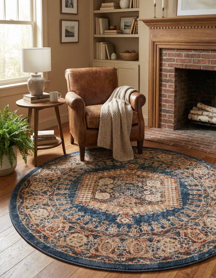 Detail image of 4' x 4' Arcadia Round Rug