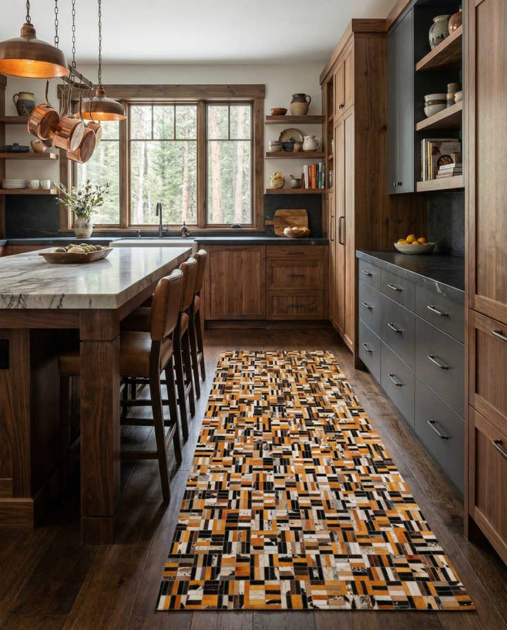 Detail image of 5' x 7' 11 Cowhide - Patchwork Rug