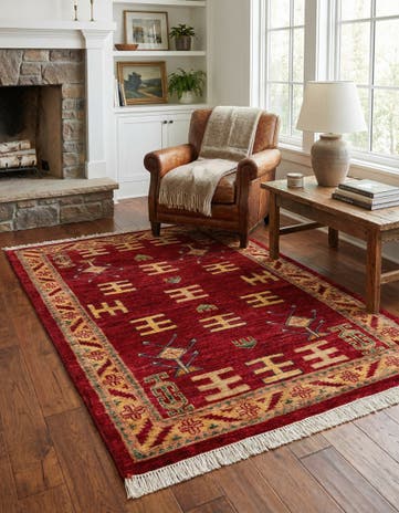 3' 3 x 5' 2 Hand Knotted Ziegler Wool Rug