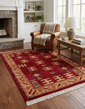 3' 3 x 5' 2 Hand Knotted Ziegler Wool Rug