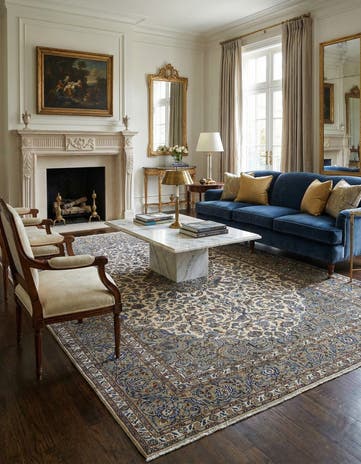 9' 10 x 13' 1 Kashan Wool Rug