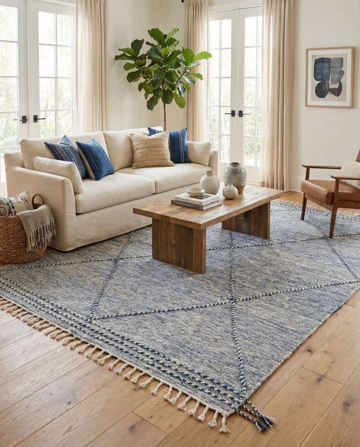 6' 4 x 10' 3 Hand Knotted Moroccan Wool Rug