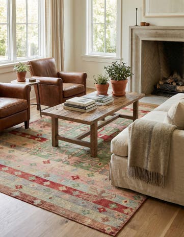 5' 6 x 6' 11 Hand Knotted Darya Wool Rug