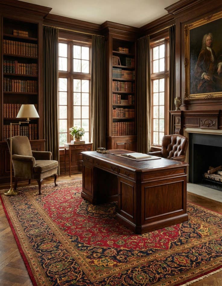 Detail image of  7' 10 x 11' 3  Hand Knotted Kashan Persian Rug