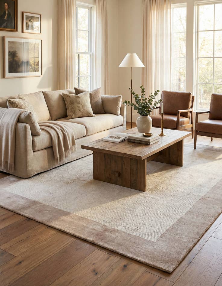 Detail image of 5' 7 x 8'  Hand Knotted Darya Wool Rug