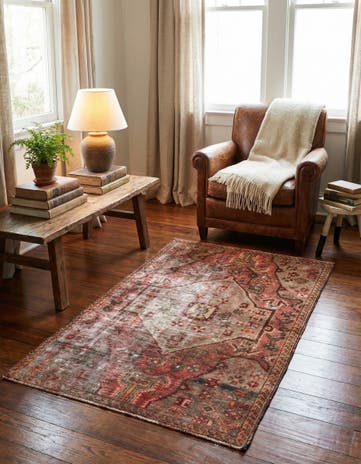 3' 1 x 5' 2 Hand Knotted Ultra Vintage Persian Wool Rug