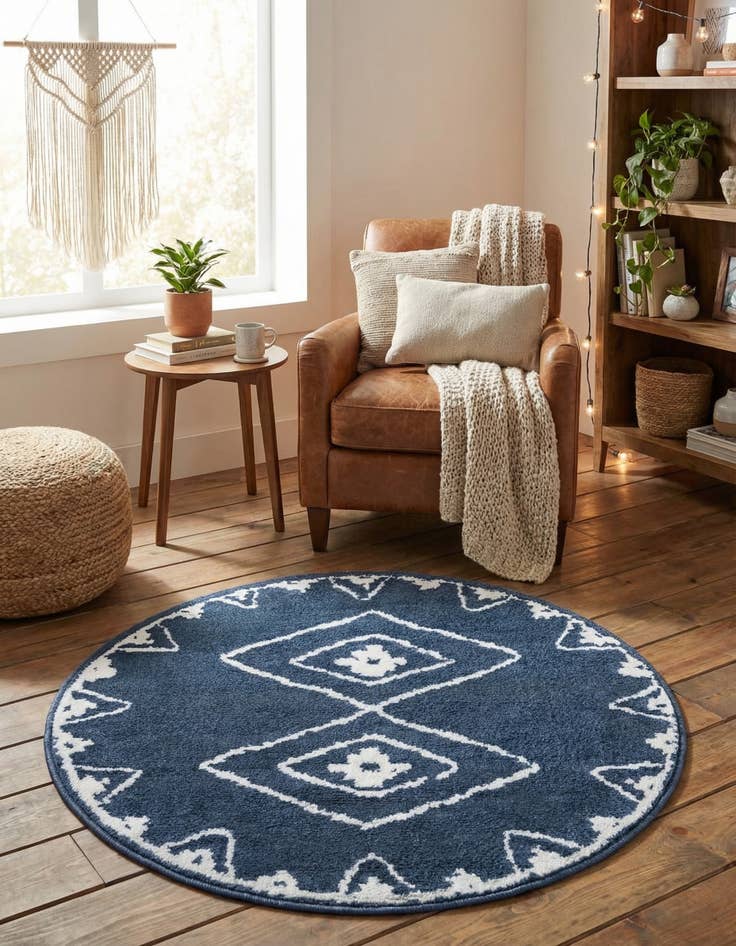 Detail image of 3' x 3' Oslo Round Rug