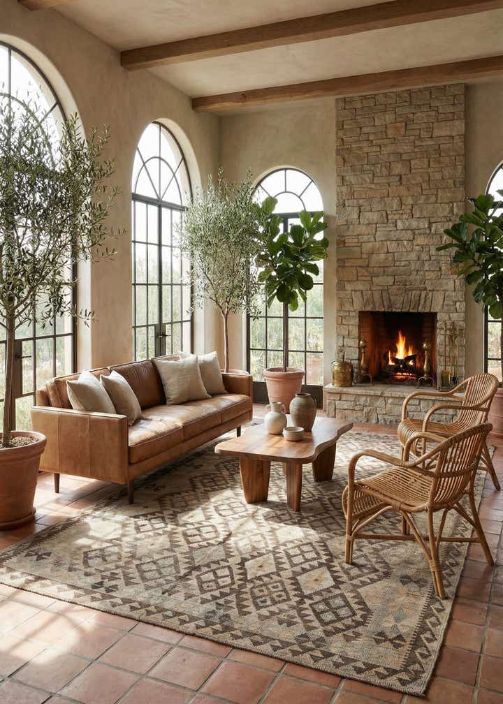 5' 10 x 7' 6 Hand Woven Kilim Maymana Wool Rug