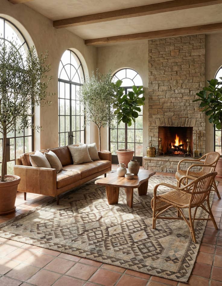 Detail image of 5' 10 x 7' 6 Hand Woven Kilim Maymana Wool Rug