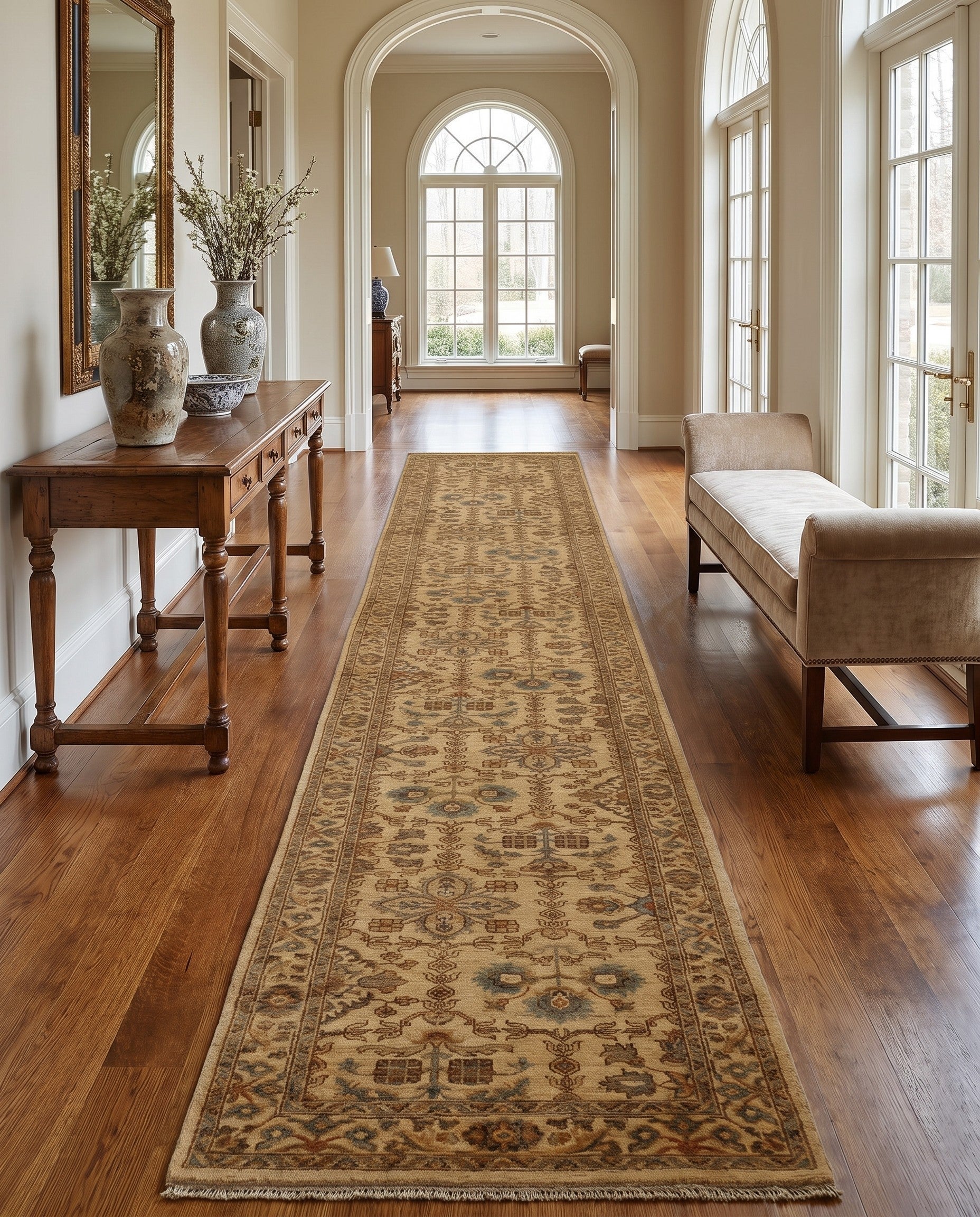 2' 9 x 16' 11 Hand Knotted Ziegler Runner Rug