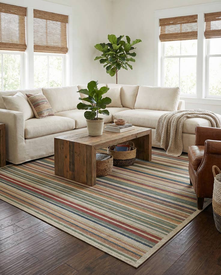 Detail image of 10' x 10' Easy-Clean Baja Indoor / Outdoor Square Rug
