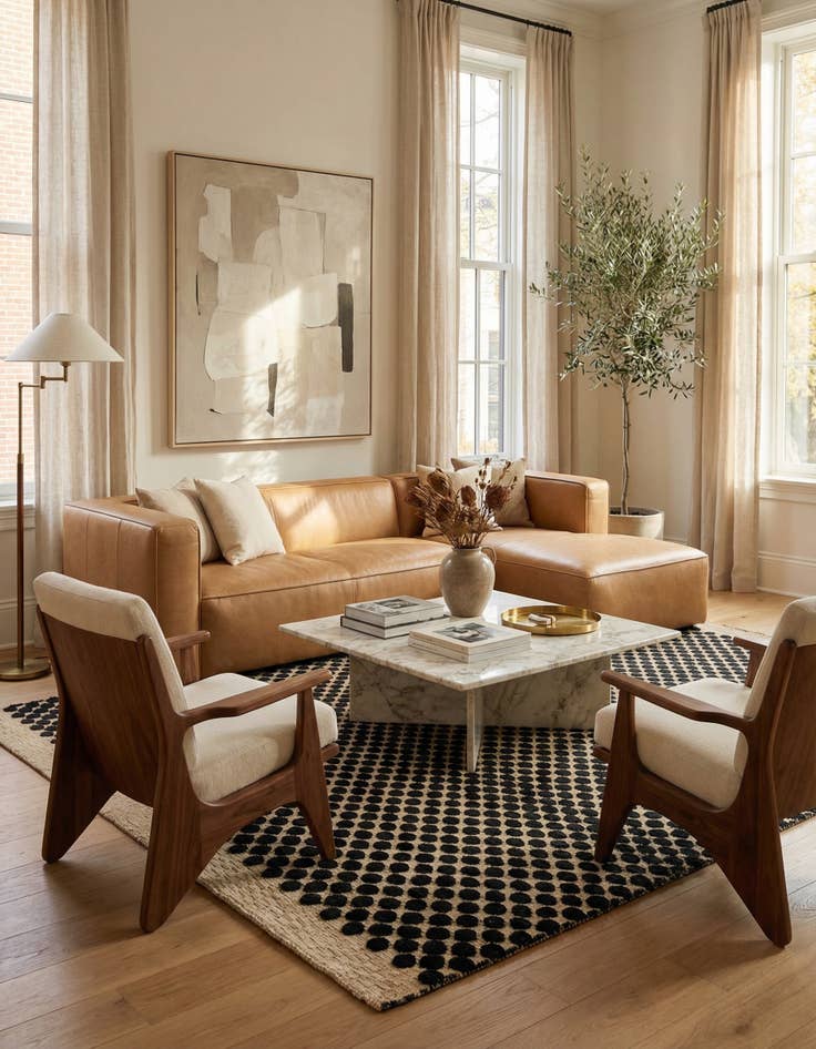 Detail image of 5' 8 x 8'  Hand Knotted Darya Wool Rug