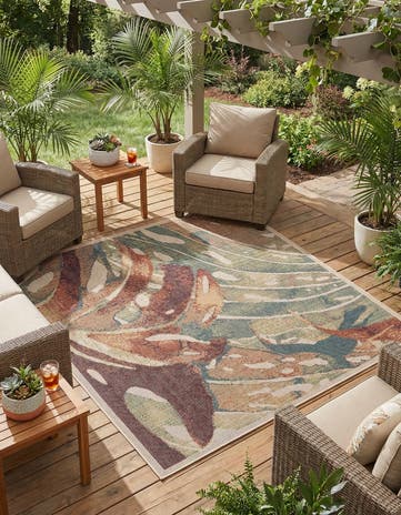 Easy-Clean Baja Indoor / Outdoor Square Rug