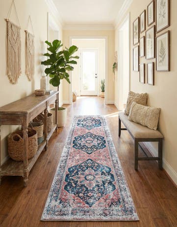 2' 7 x 10' Washable Yara Runner Rug