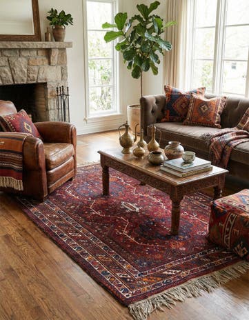 4' 11 x 6' 11 Ghashghai Wool Rug