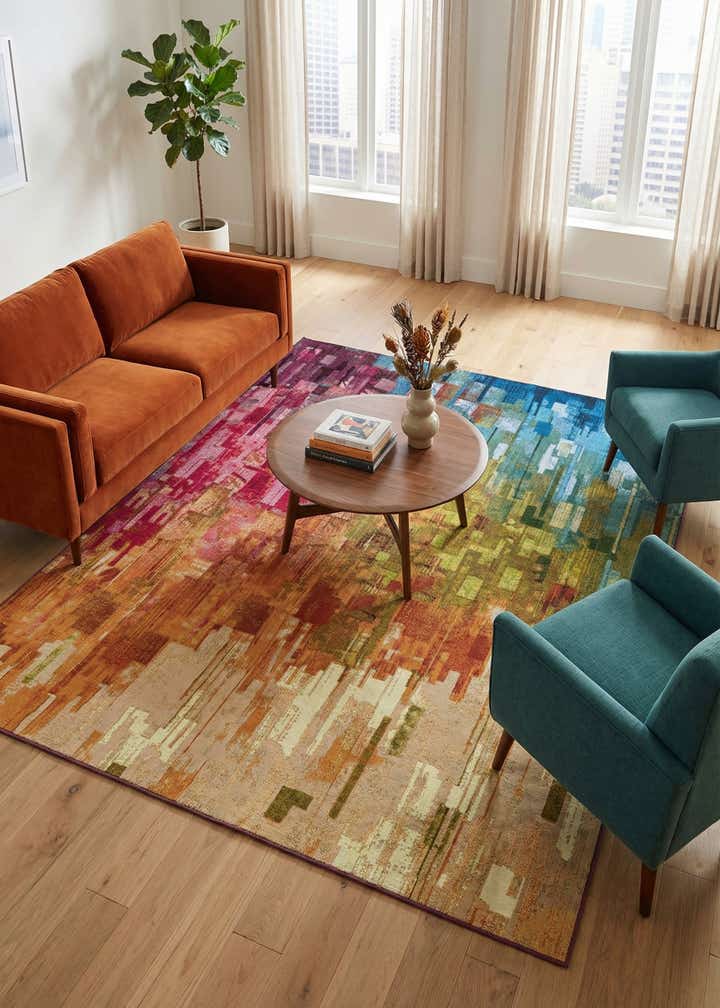 7' 10 x 11' Easy-Clean Modern Indoor / Outdoor Rug