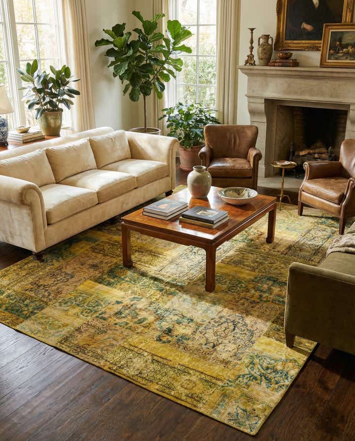 9' 2 x 10' 8 Hand Knotted Ultra Vintage Persian Wool Rug