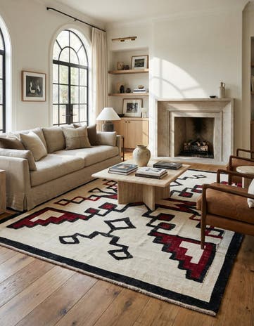 8' 9 x 12' 8 Hand Knotted Moroccan Wool Rug