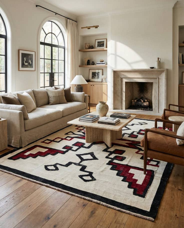 Detail image of 8' 9 x 12' 8 Hand Knotted Moroccan Wool Rug